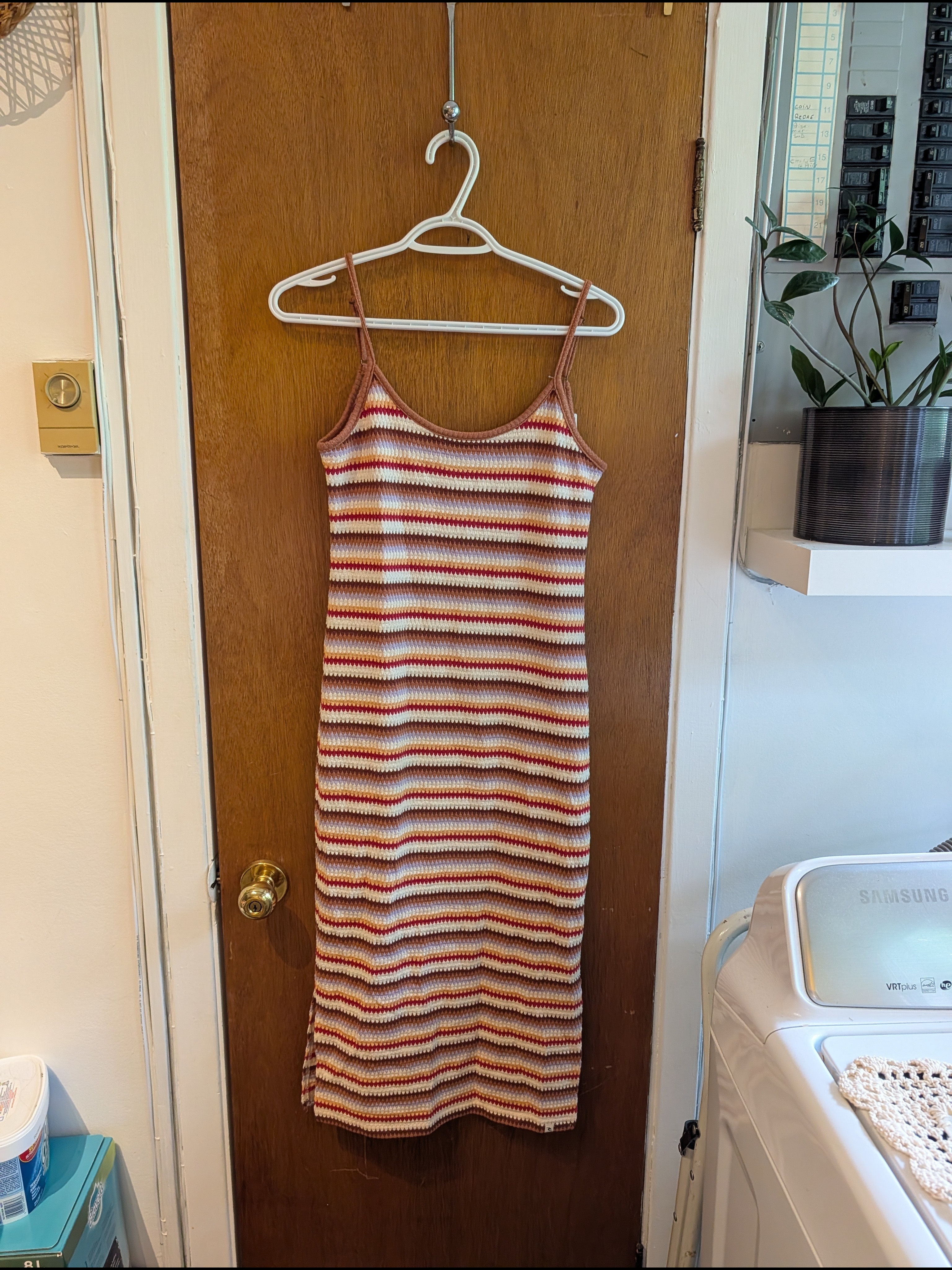 Rip Curl Striped Knit Midi Dress